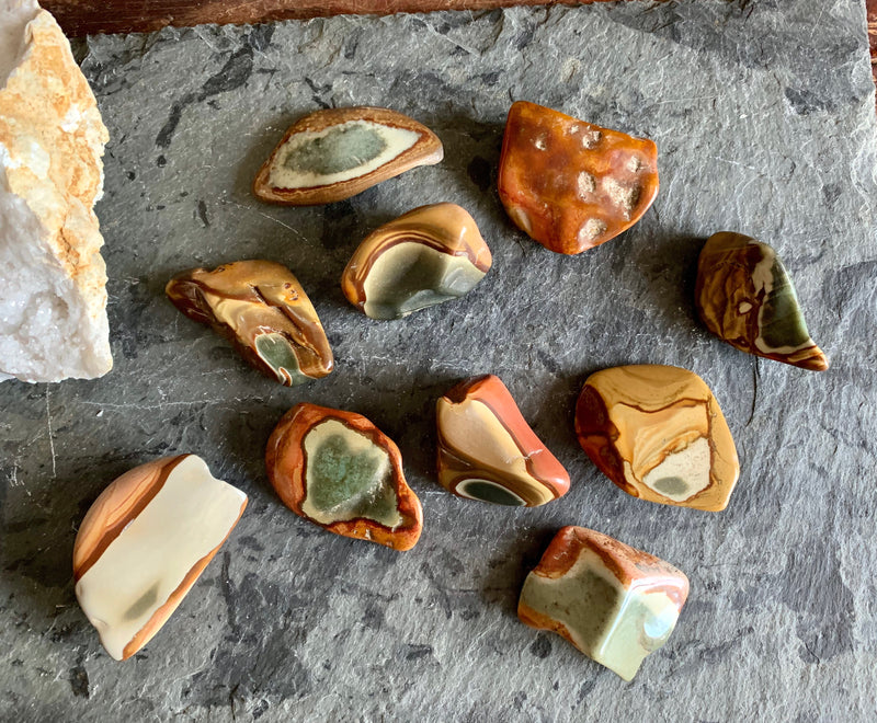 Tumbled Desert (Polychrome) Jasper Free Form for stability, focus, nurturing FB1925