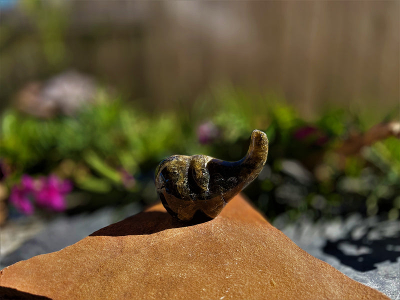 Labradorite Elephant with Long Trunk Large A Quality FB2351