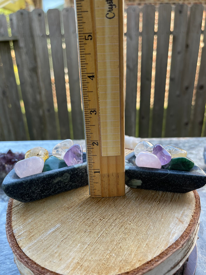 Chrysanthemum Stone Half Moon Bowls for your personal altar or sacred space