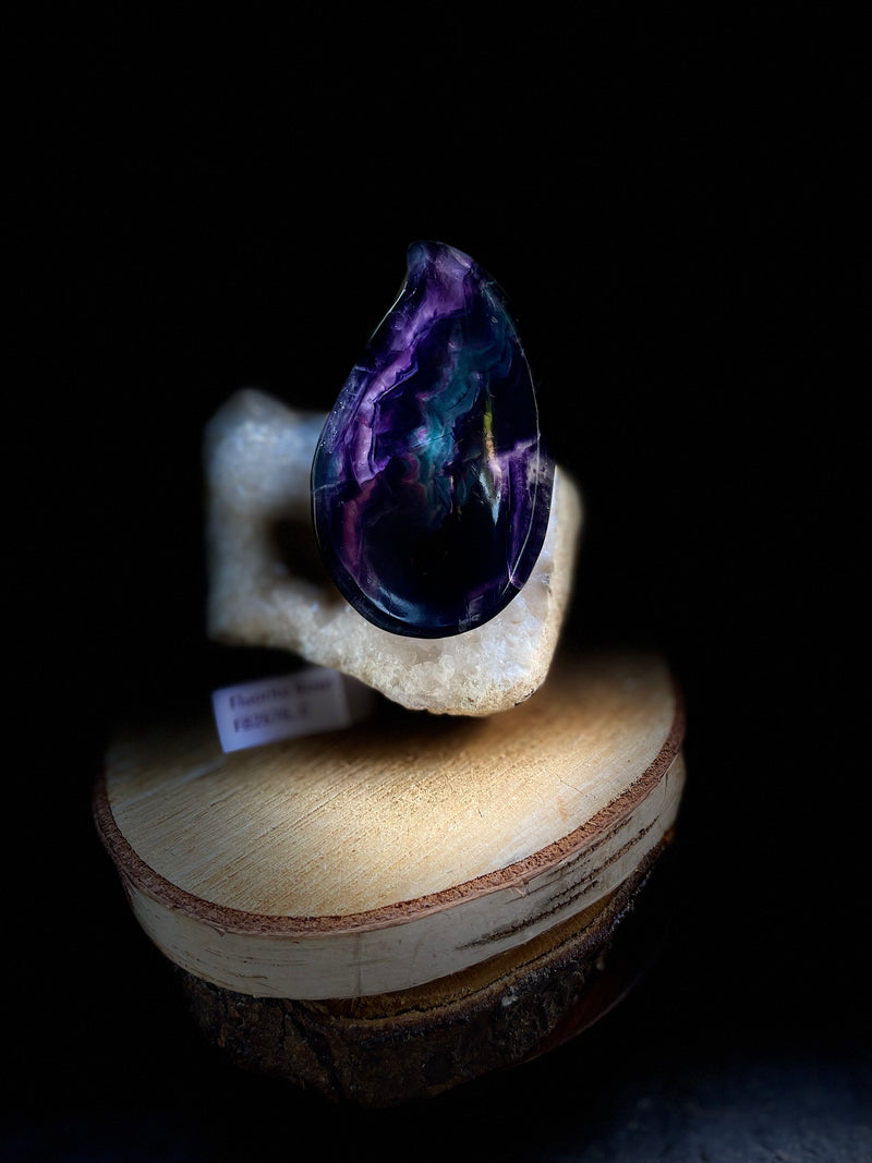 Blue / Purple Rainbow Fluorite Bowls, intuition, clarity, FB2676