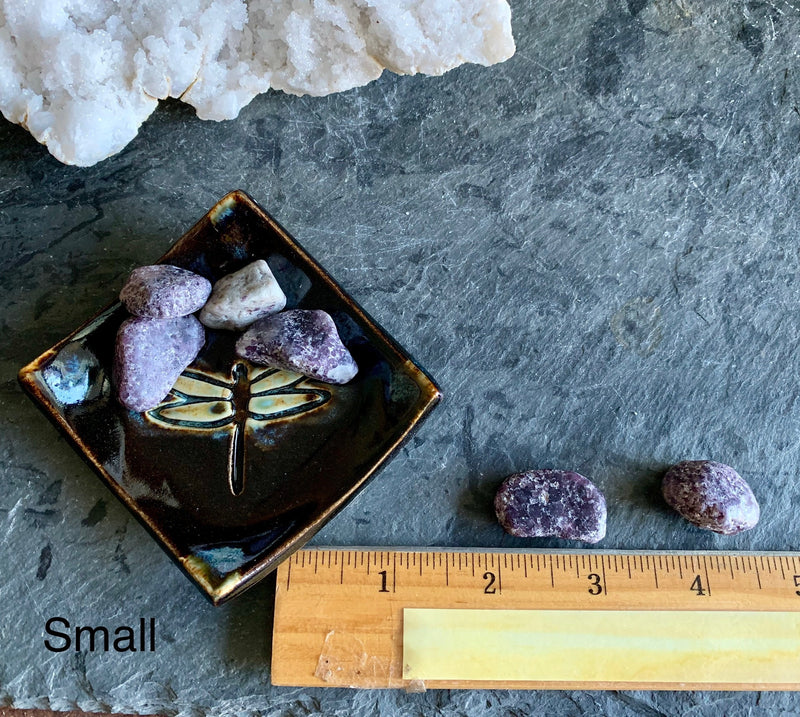 Tumbled Lepidolite, Deep Purple Matte finish - Hope, Stress, Anxiety, Depression & Love' FB1744