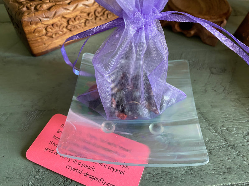 Tumbled African Bloodstone Chips Grab Bag FB3047