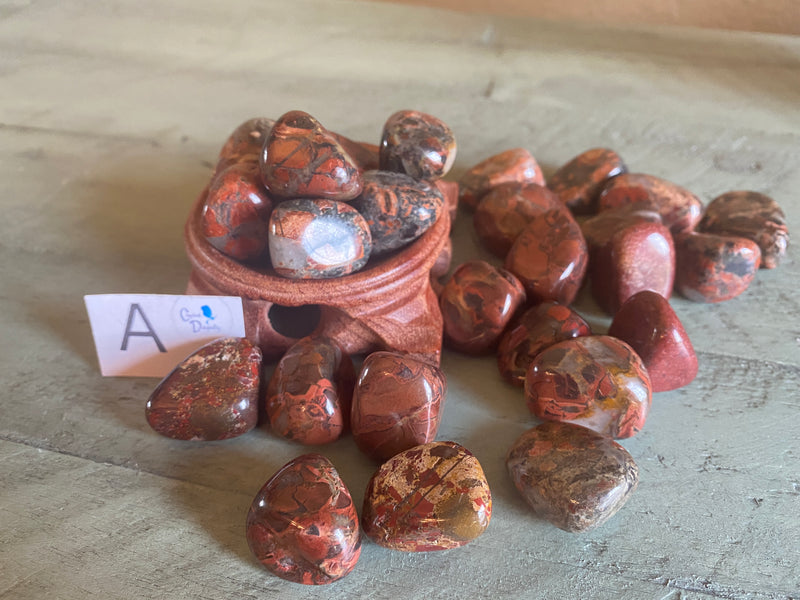Tumbled Brecciated Jasper - Positive Outlook - Eases Stress - Dream Recall