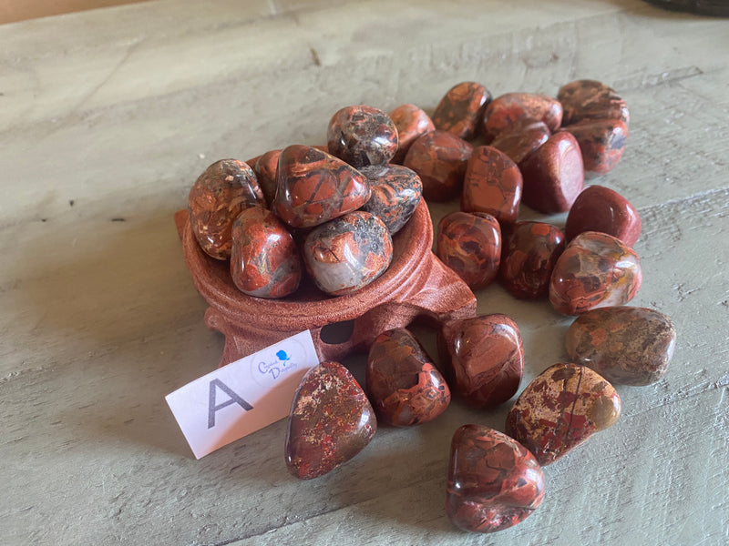 Tumbled Brecciated Jasper - Positive Outlook - Eases Stress - Dream Recall