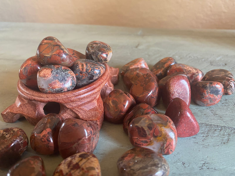 Tumbled Brecciated Jasper - Positive Outlook - Eases Stress - Dream Recall