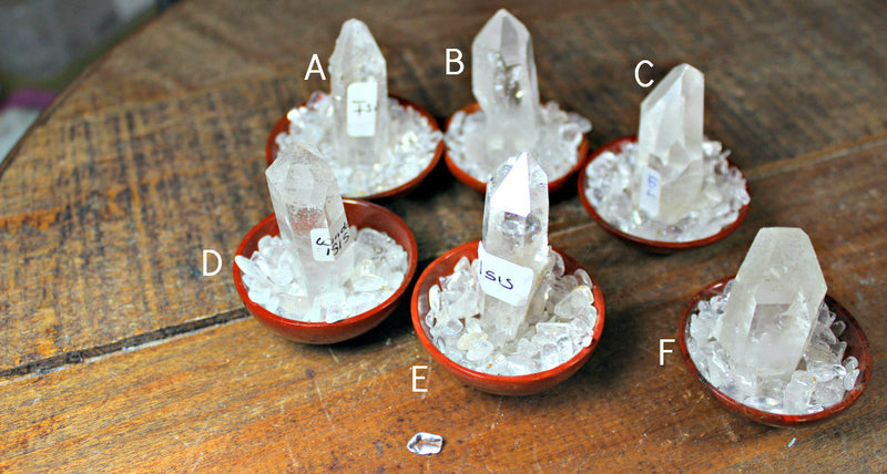 Clear Quartz Isis Points from Brazil, Goddess crystal