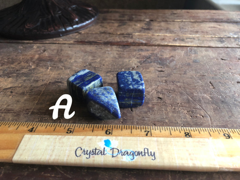 Tumbled Lapis Lazuli, cube like shapes - Stone of Awareness, Depression, Grief, Inner Power &Third Eye