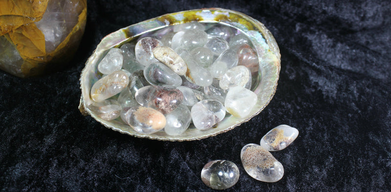 Tumbled Lodolite (Inclusion) Quartz for healing emotional wounds
