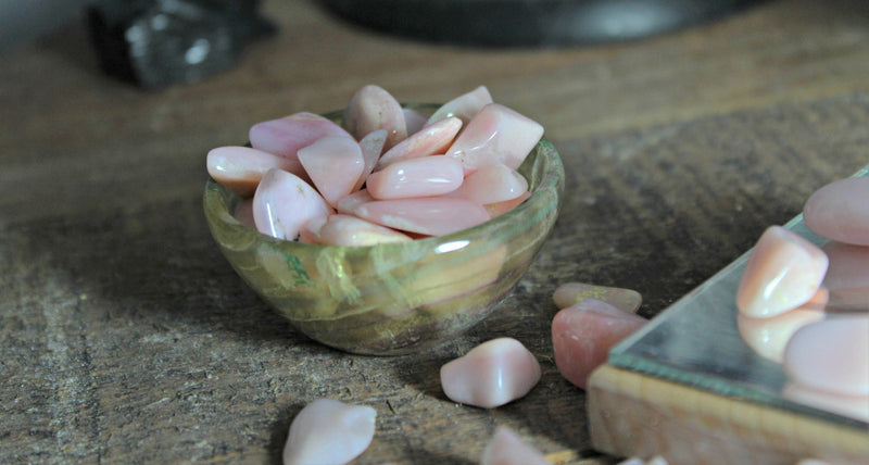 Tumbled Pink Opal from Peru for tranquility, calm and uplifting