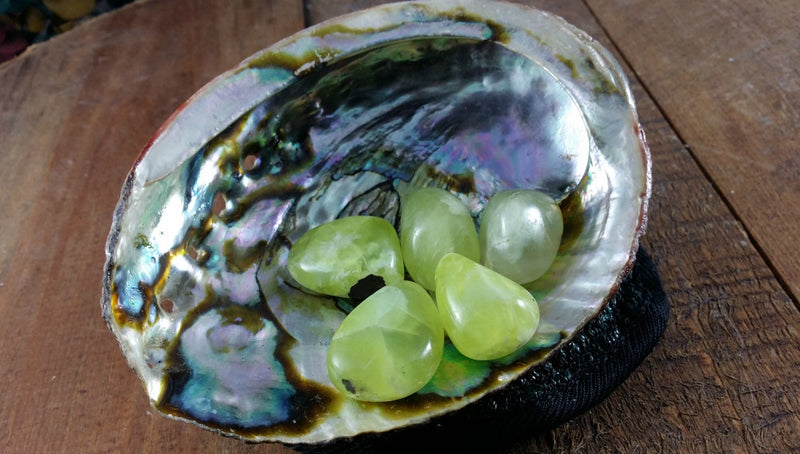 Tumbled Prehnite for Truth, Intuition, Calm, Dreaming & Love