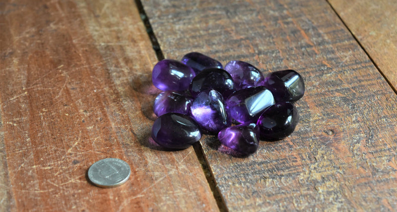 Tumbled Gemmy Purple Fluorite for Confidence, Stress & Negative Energy