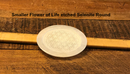 Selenite Etched Round Charging Plates / Bases for crystal grids and display FB1488