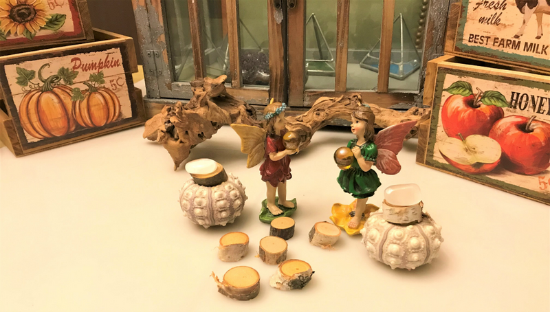 Fairy Garden / Miniature Accessories - Standing Fairy with Gazing Ball - FB1782