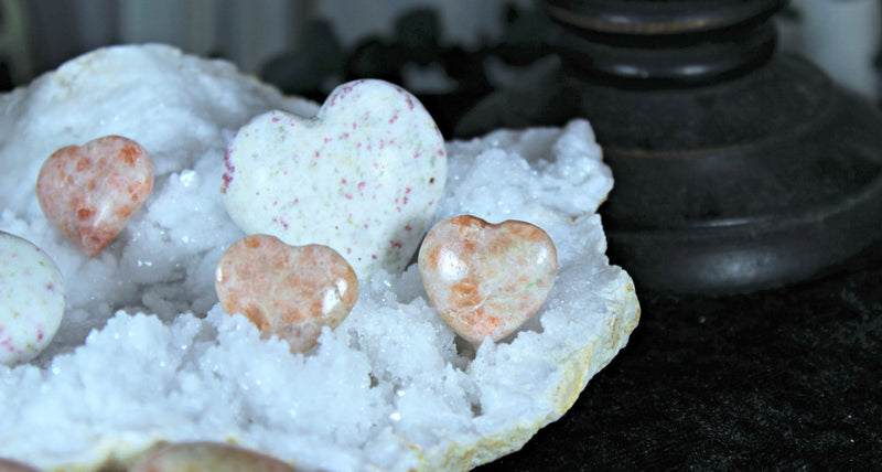 Sunstone Pocket Heart for joy, mental clarity, love, and abundance