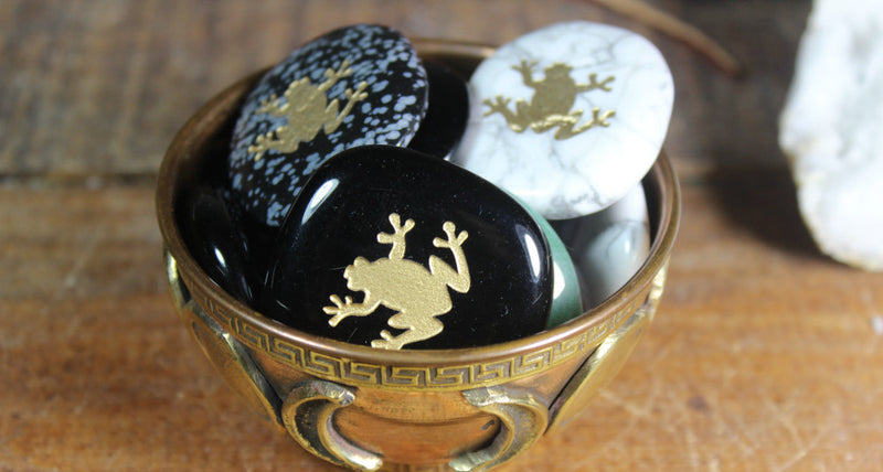Turtle or Frog Totem / Spirit Stone Engraved on Assorted Gemstones