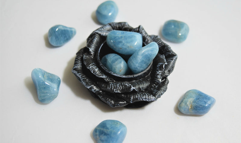 Tumbled Blue Aquamarine - Stone of Courage & Protection, FB1214