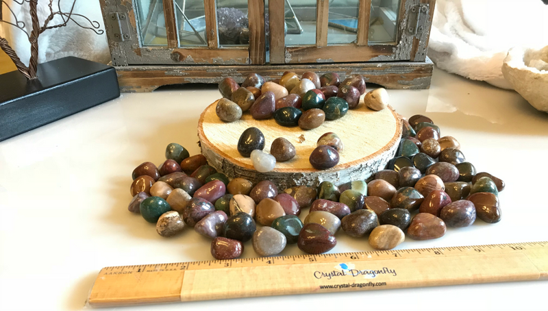 Tumbled Fancy Jasper, rich colors and high polish FB2409 🌱