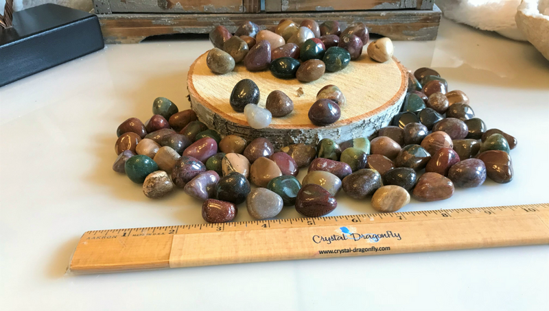Tumbled Fancy Jasper, rich colors and high polish FB2409 🌱