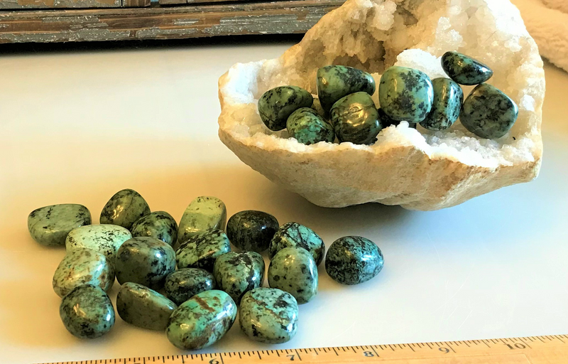 Tumbled African Green Turquoise; FB1436
