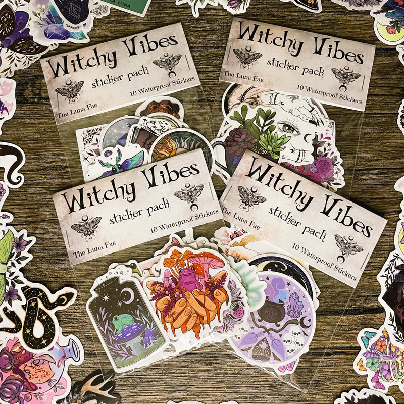 Witchy Vibes Sticker Pack, Set of 10 FB3289 🧙‍♀️