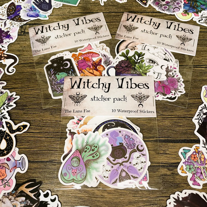 Witchy Vibes Sticker Pack, Set of 10 FB3289 🧙‍♀️