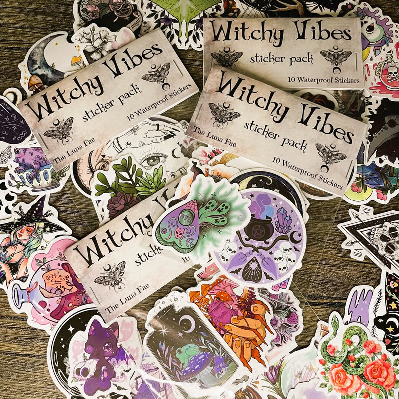 Witchy Vibes Sticker Pack, Set of 10 FB3289 🧙‍♀️