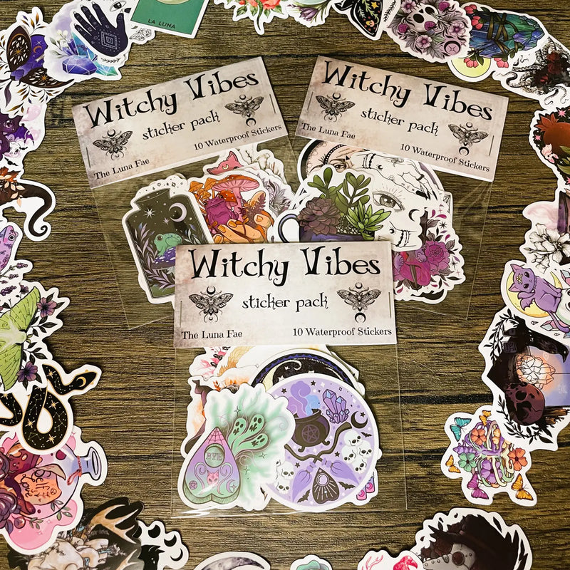 Witchy Vibes Sticker Pack, Set of 10 FB3289 🧙‍♀️