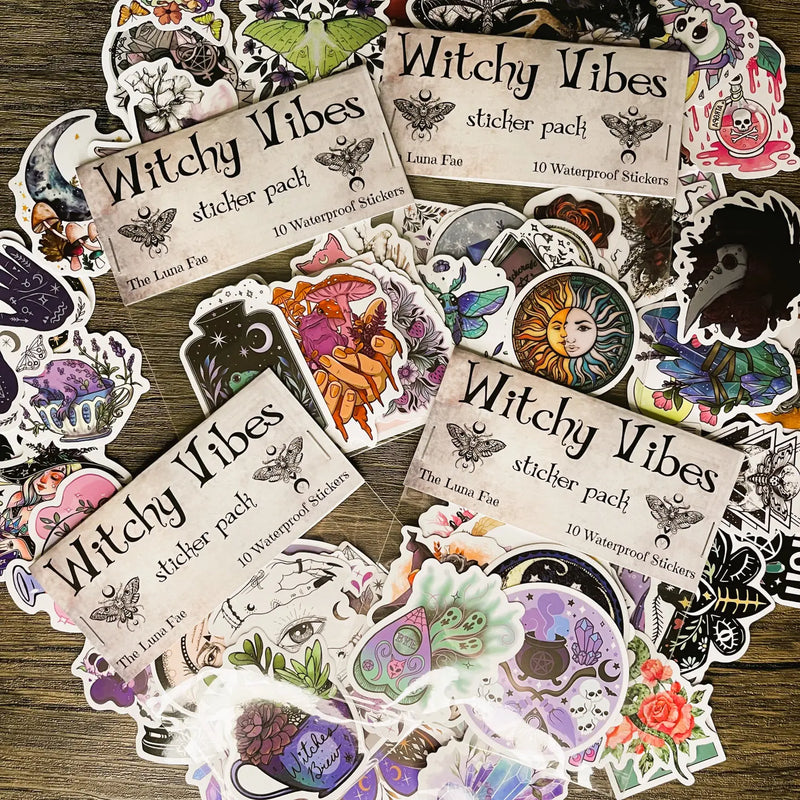 Witchy Vibes Sticker Pack, Set of 10 FB3289 🧙‍♀️