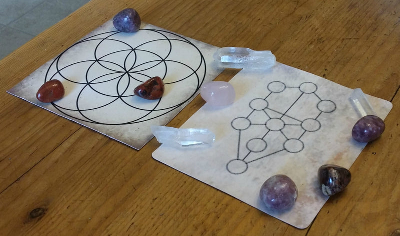 Sacred Geometry Card-Stock Crystal Grid Layouts - Bases