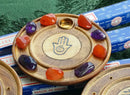 Wood Incense Holder, Goddess - Tree of Life - Hamsa - Om FB1790