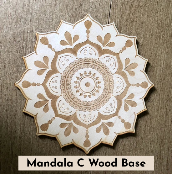 Wood Cut Out Patterns Crystal Grid Bases; FB1502