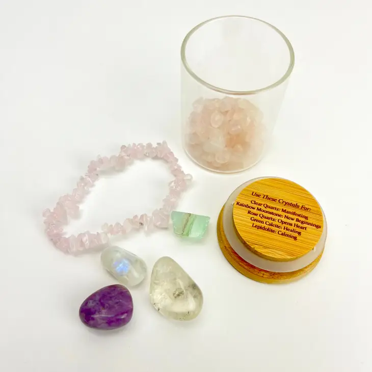 Manifesting Glass Jar Crystal Kit Collections FB3254