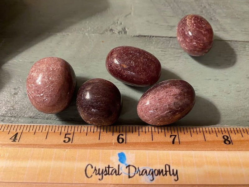 Tumbled Red and Green Strawberry Quartz