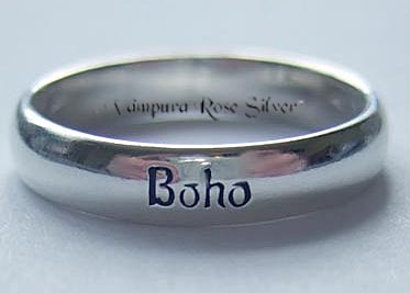 Solid Sterling Silver Bands / Rings Engraved "Witchy", "Magick", and "Blessed Be", Gift Boxed FB1005