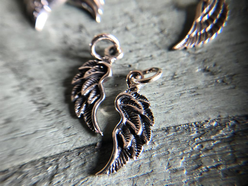 Sterling Silver Angel Wing Pair Pendants / Charm FB2688