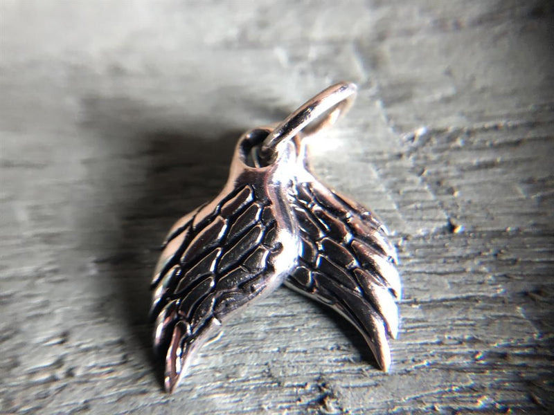 Sterling Silver Double Angel Wing Pendant / Charm , Gift Boxed FB2700