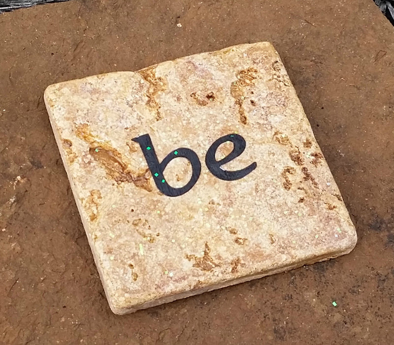 Inspirational Stone Tiles for Crystal Grids or Display - "I am" "be" "love" FB2404