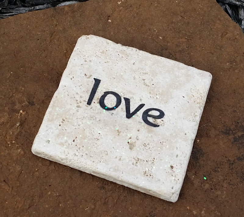 Inspirational Stone Tiles for Crystal Grids or Display - "I am" "be" "love" FB2404