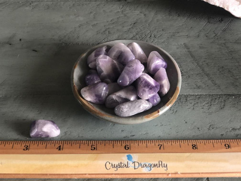 Tumbled Amethyst Chevron - Healing Field, Stress, Amplifies