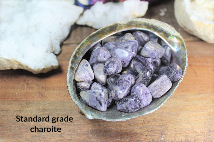 Tumbled Charoite from Siberia for soothing nerves and relationships