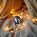 Rainbow Smoky Quartz Sphere with Moss Agate Ring Stand for Grounding, Protection FB3008 💜