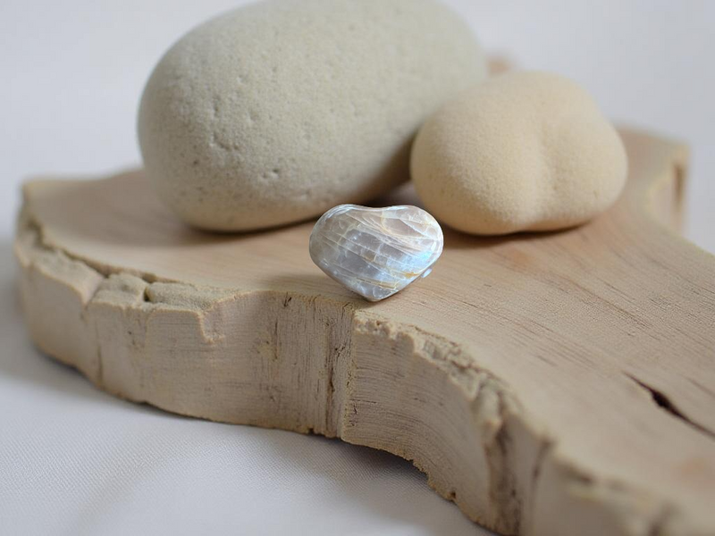 Peach Moonstone Large Pocket Hearts FB3198 💛