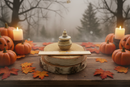 Zebra Calcite Jack O'Lantern Pumpkin with Hat FB3105