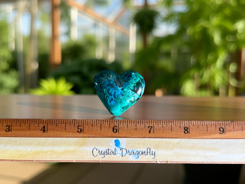 Chrysocolla Malachite Hearts from South Africa FB1298 🌱