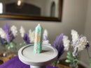 Blue Aragonite Hand Polished Generator Standing Point (Tower) FB3222
