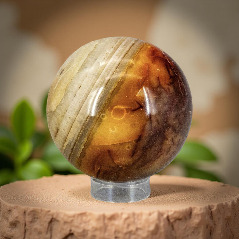 Carnelian Sphere, Large, focus, vitality, vibrance 75mm 🌼🧡🌼