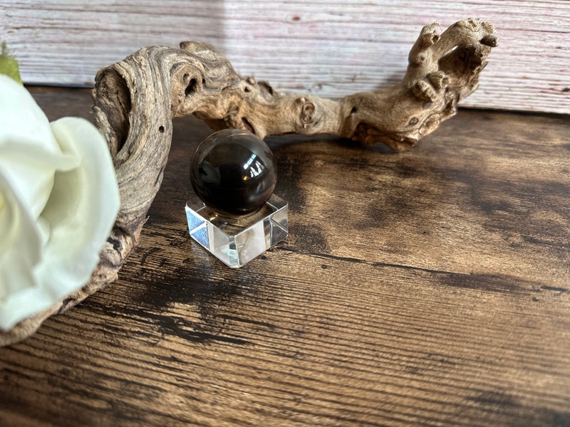 Smoky Quartz Sphere, Larger, 32mm to 38mm for Grounding, Protection FB1321