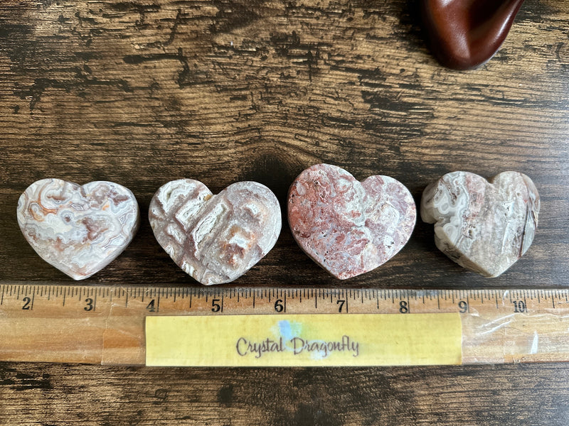 Mexico Agate Chunky Smooth Carved Hearts FB3198
