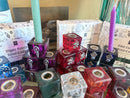 Glass Charm Embellished Ritual / Altar Candle Holders