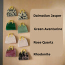 Crystal Gemstone Mini Purses with Gold Tone Handles FB2148 👜